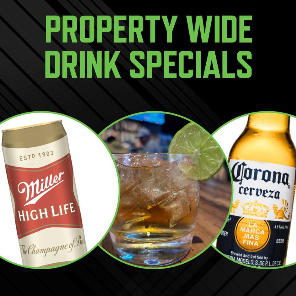 PROPERTY WIDE DRINK SPECIALS - NOVEMBER